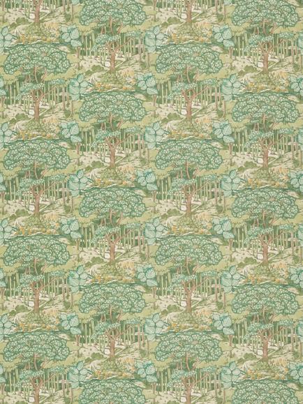 GP & J Baker Ruskin Furnishing Fabric, Green, Green