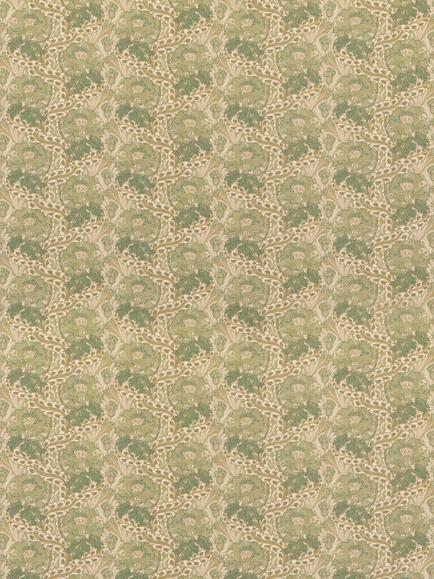 GP & J Baker Little Brantwood Furnishing Fabric, Green