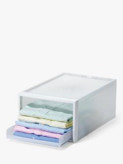 Like-it Stacking Storage Tray, H21cm, Clear, White