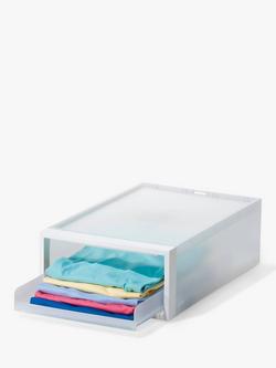 Like-it Stacking Storage Tray, H16cm, Clear, White
