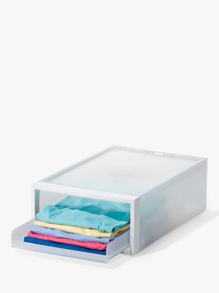 Like-it Stacking Storage Tray, H16cm, Clear, White