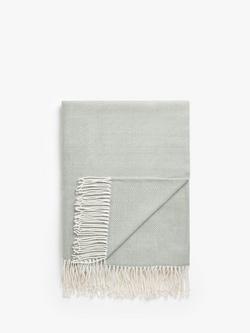John Lewis Herringbone Throw, Nettle