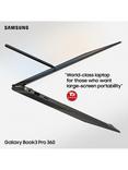 Samsung Galaxy Book3 Pro 360 Convertible Laptop, Intel Core i7 Processor, 16GB RAM, 512GB SSD, 16" 3K Touch Screen, Graphite