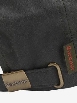 Barbour Waxed Cotton Sports Cap, Sage - view 2, Sage