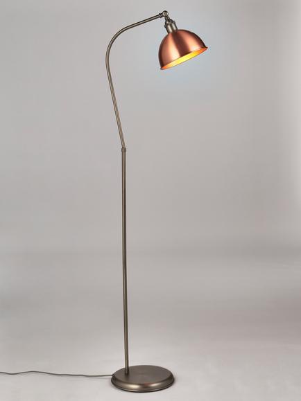 John Lewis Baldwin Floor Lamp, Brushed Copper