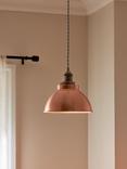 John Lewis Baldwin Pendant Ceiling Light, Brushed Copper