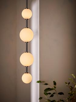 John Lewis Ascend 4 Drop LED Pendant Ceiling Light, Polished Brass - view 2, Polished Brass
