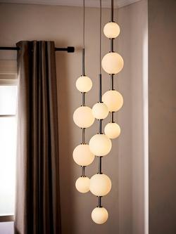 John Lewis Ascend 12 LED Pendant Ceiling Light, Polished Brass - view 2, Polished Brass