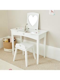 Great Little Trading Co Sweetheart Dressing Table & Stool, White