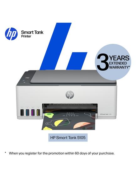 HP Smart Tank 5105 All-in-One Wireless Printer, White - view 2, White