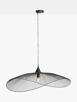 John Lewis Hiko XL Pendant Ceiling Light, Black, Black