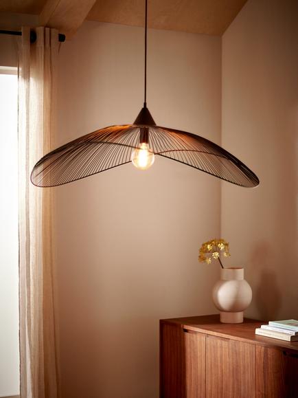 John Lewis Hiko XL Pendant Ceiling Light, Black - view 2, Black