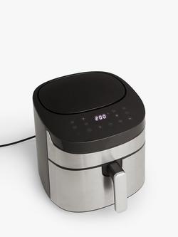 John Lewis AF9006T-GS Air Fryer, Black/Silver, Black/Silver