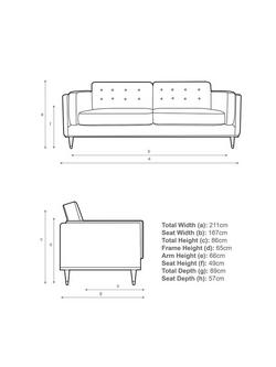 John Lewis + Swoon Lyon Large 2 Seater Sofa, Dark Leg, Weave Nickle Grey - view 2, Weave Nickle Grey