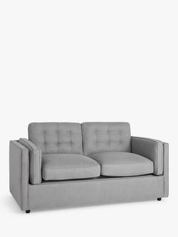 John Lewis + Swoon Lyon Medium 2 Seater Sofabed, Dark Leg, Weave Nickle Grey, Weave Nickle Grey