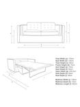 John Lewis + Swoon Lyon Medium 2 Seater Sofabed, Dark Leg, Weave Nickle Grey