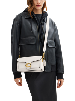 Coach Tabby 26 Pebbled Leather Shoulder Bag - view 2, Chalk