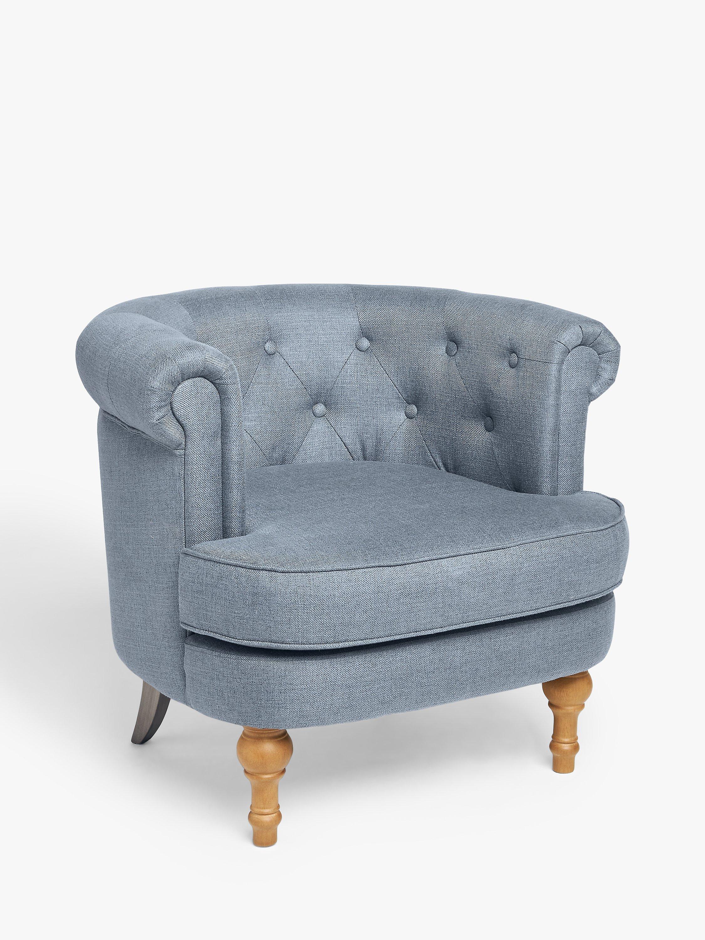 Penny Range, John Lewis ANYDAY Penny Tub Armchair, Light Leg, Grey Weave