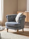 John Lewis ANYDAY Penny Tub Armchair, Light Leg, Grey Weave