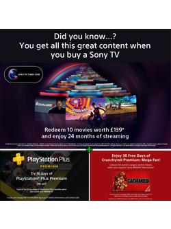 Sony Bravia A90K, 48 inch OLED XR HDR 4K Ultra HD Smart Google TV with Youview/Freesat HD & Dolby Atmos, XR48A90K - view 2, Black