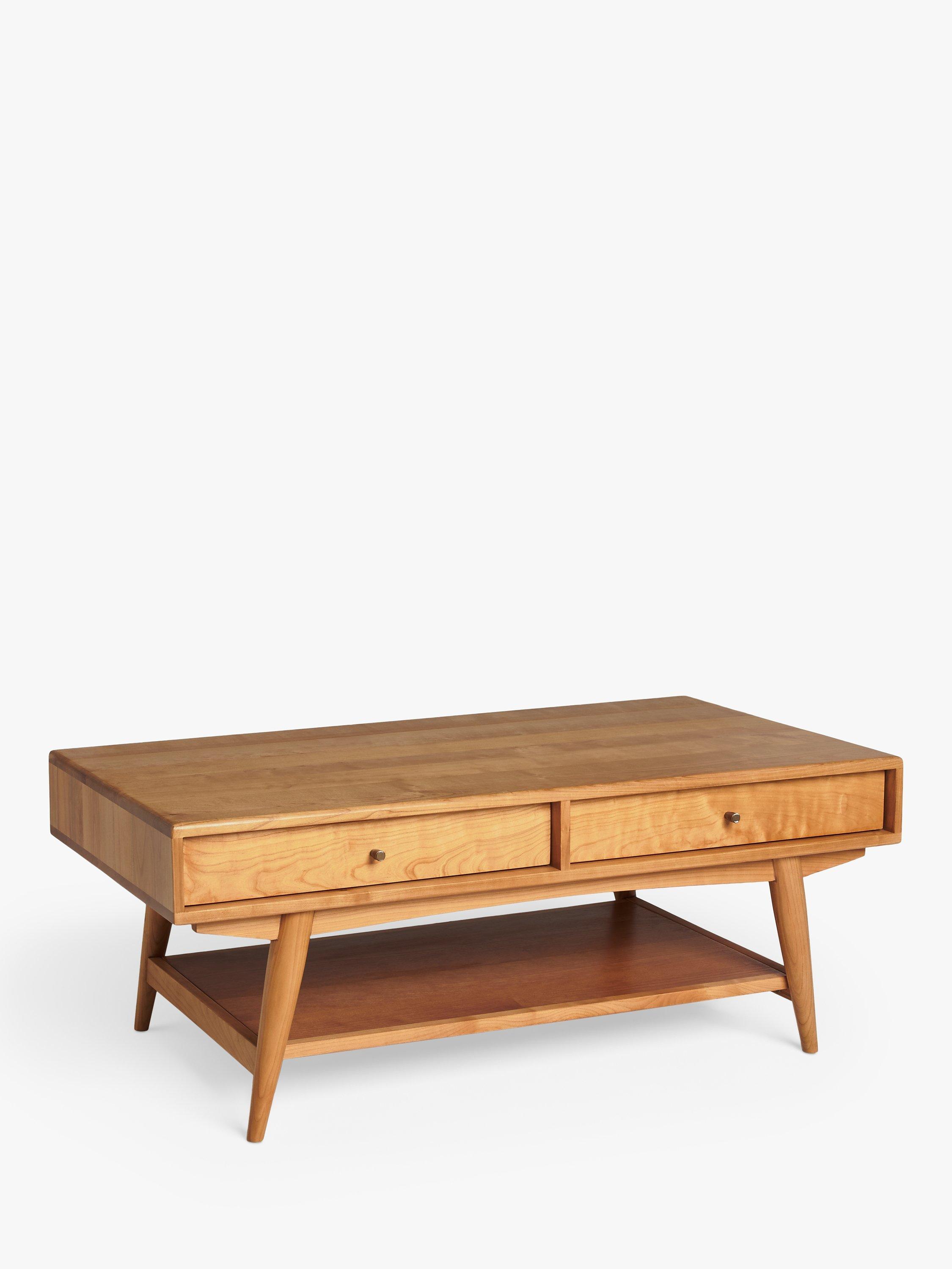 John Lewis Wycombe 2 Drawer Storage Coffee Table, Cherrywood