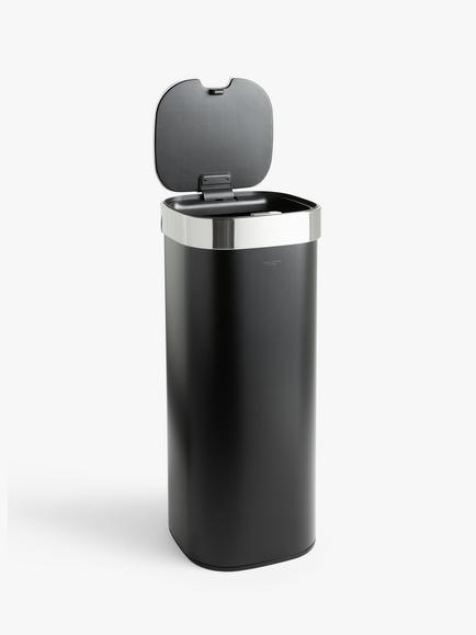 John Lewis Touch Bin, 40L - view 2, Black