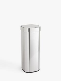 John Lewis Touch Bin, 40L, Stainless Steel