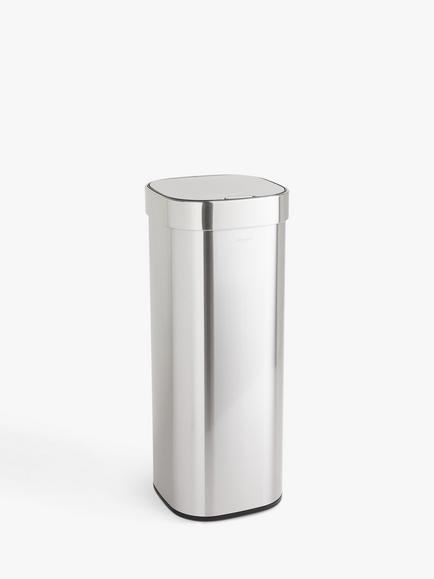 John Lewis Touch Bin, 40L, Stainless Steel