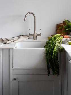 Pronteau by Abode ProTrad Swan 3-In-1 Instant Steaming Hot Water 2 Lever Kitchen Tap - view 2, Brushed Nickel