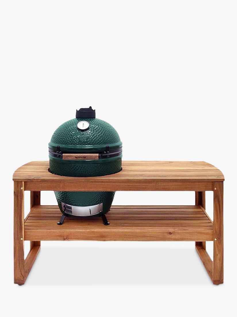 Big Green Egg Large Egg BBQ Eucalyptus Wood Table Bundle with ConvEGGtor