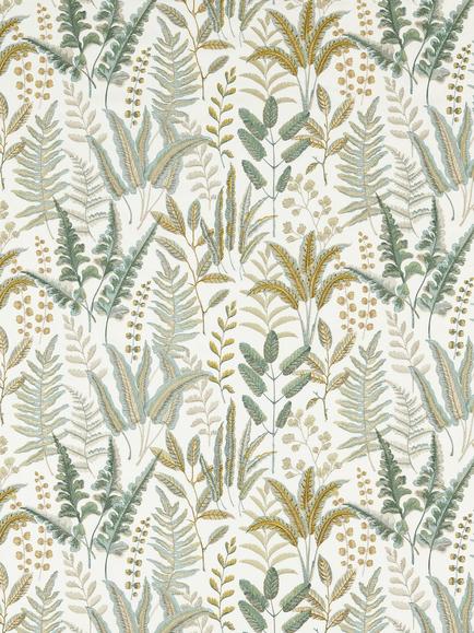 Clarke & Clarke Bracken Embroidered Furnishing Fabric, Glade