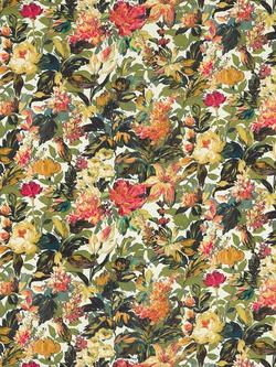 Clarke & Clarke Lilum Furnishing Fabric, Olive/Raspberry