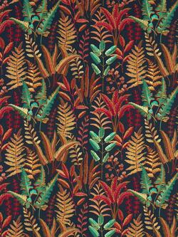 Clarke & Clarke Bracken Embroidered Furnishing Fabric, Russet/Aqua