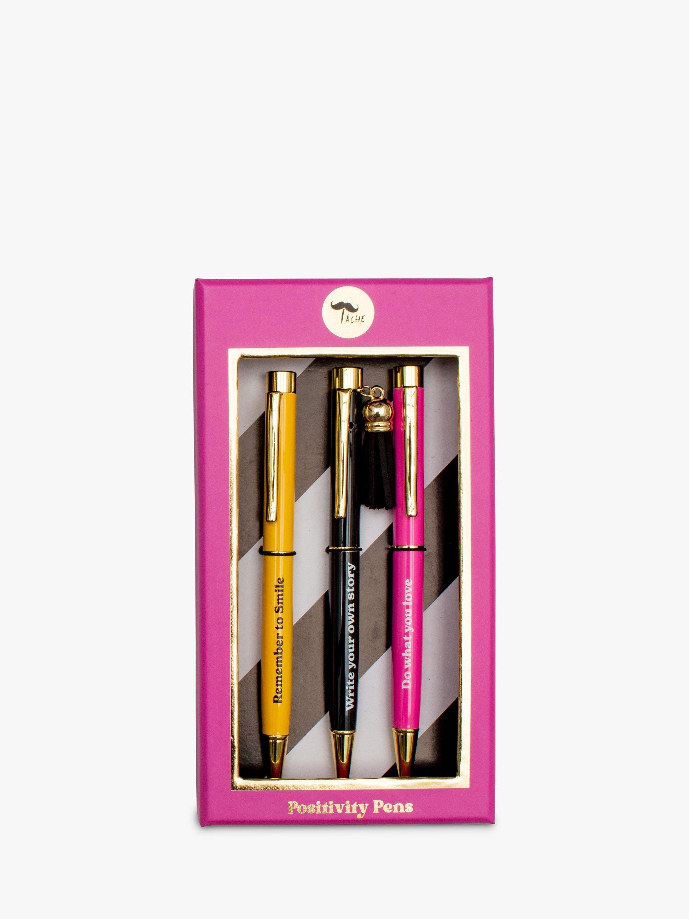 Tache Crafts Positivity Slogan Pens, Set of 3, Multi