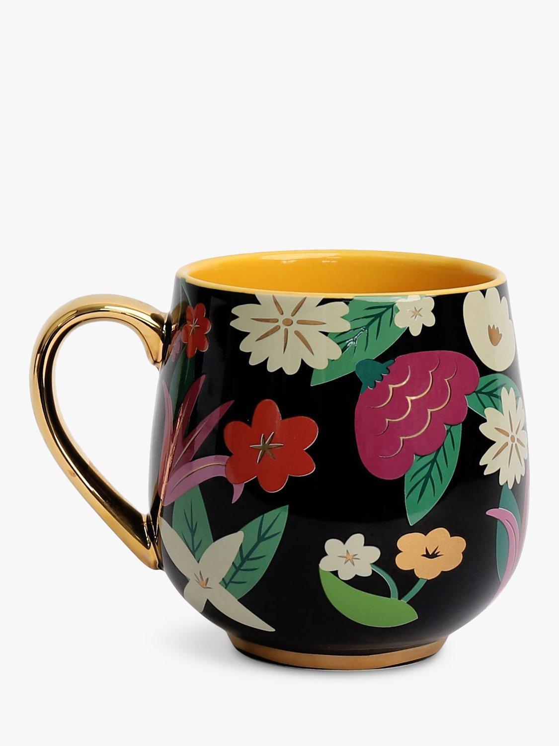 Tache Crafts Rounded Floral Mug, 420ml, Multi