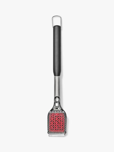 OXO Good Grips Bristle-Free Coiled BBQ Grill Brush with Replaceable Head, Black/Steel