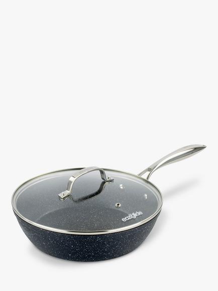 Eaziglide Neverstick2 Aluminium Non-Stick Saute Pan, 26cm, Black