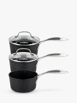Eaziglide Neverstick2 Aluminium Non-Stick Pan Set, 5 Piece - view 2, Black