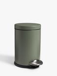 John Lewis Soft Close Bathroom Pedal Bin, 3L, Sage