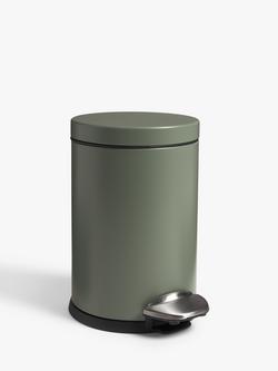 John Lewis Soft Close Bathroom Pedal Bin, 3L, Sage