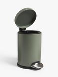 John Lewis Soft Close Bathroom Pedal Bin, 3L, Sage