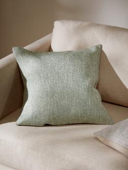 John Lewis Chambray Cushion - view 2, Green