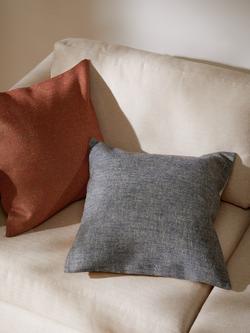 John Lewis Chambray Cushion - view 2, Grey