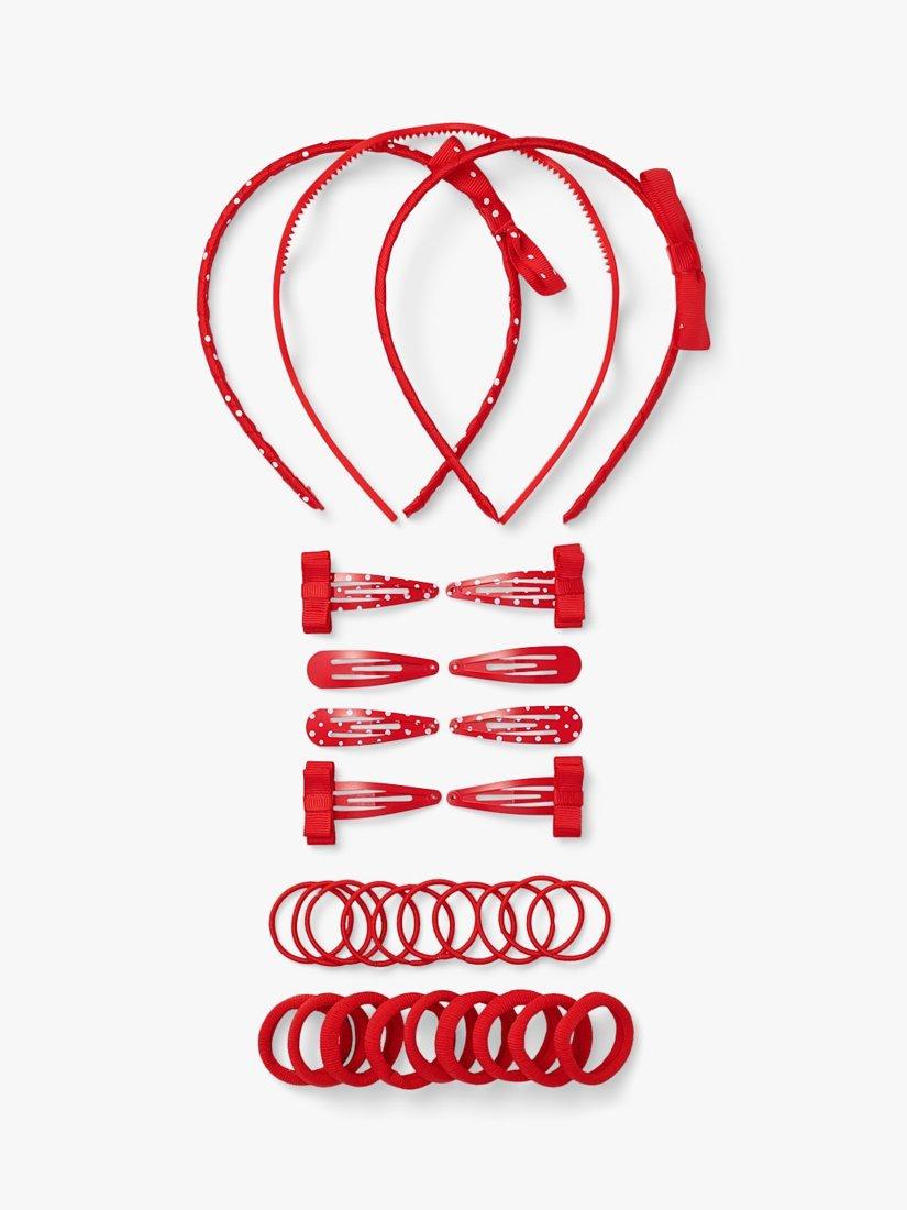 Small Stuff Kids' Back To School Headband, Clips & Hairbands Set, Red