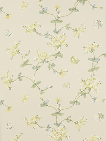 Colefax and Fowler Honeysuckle Garden Wallpaper, Lime W7002/04