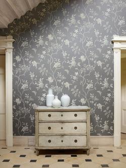 Colefax and Fowler Swedish Tree Wallpaper - view 2, Old Blue 7165/03