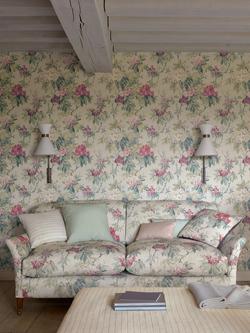 Colefax and Fowler Mereworth Wallpaper - view 2, Red/Green W7006/02