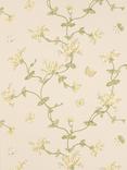 Colefax and Fowler Honeysuckle Garden Wallpaper, Gold W7002/05