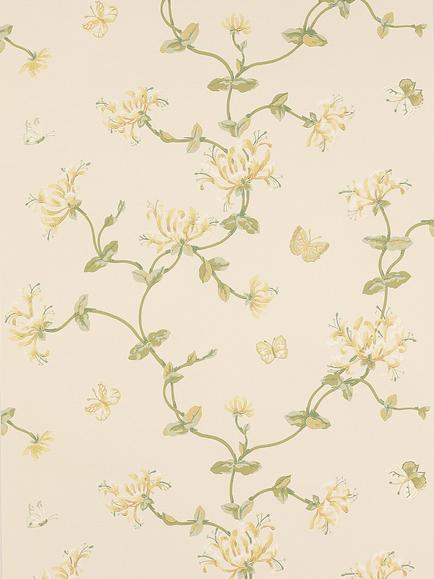 Colefax and Fowler Honeysuckle Garden Wallpaper, Gold W7002/05