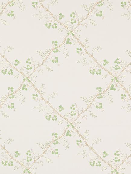 Colefax and Fowler Trefoil Trellis Wallpaper, Leaf W7008/02